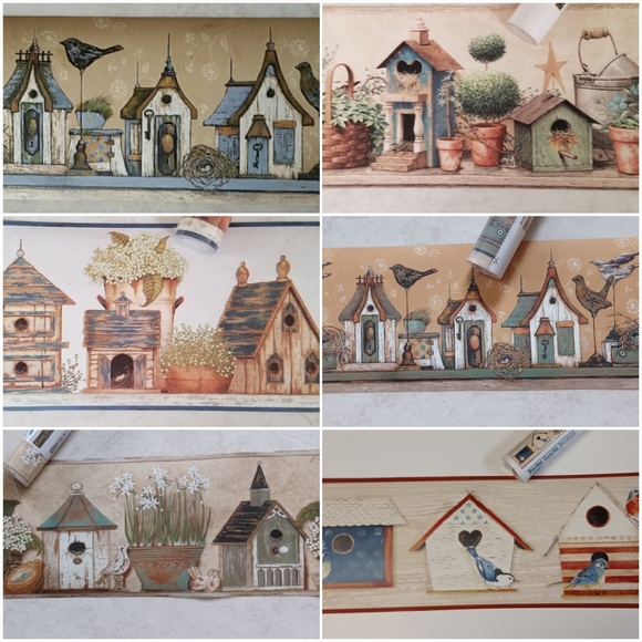 Wallpaper Border Country Portrait Blocks Outhouse Bathroom - Picture 12 of 12